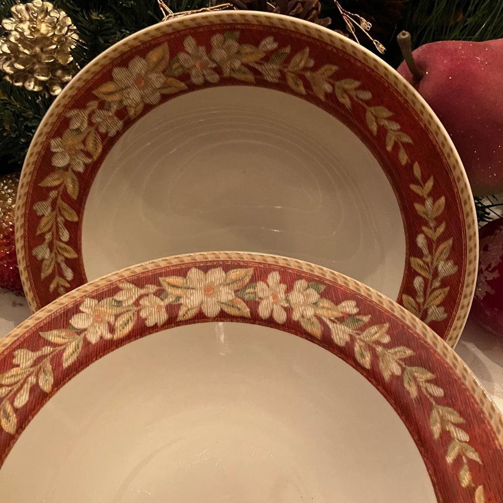 Studio Nova bowls (7) Windsor Vine Red pattern